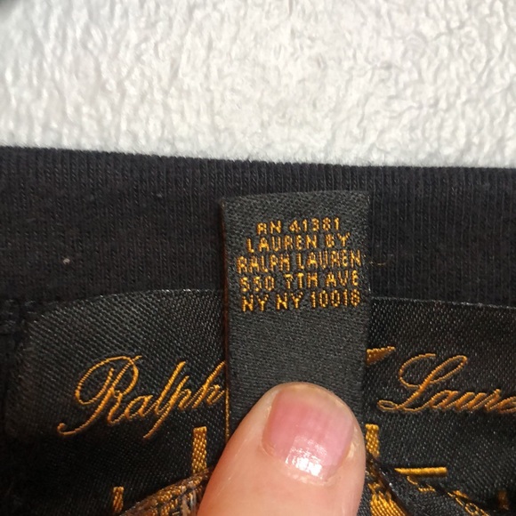 Lauren Ralph Lauren Black 3/4 Sleeve Shirt - Large - Picture 8 of 8